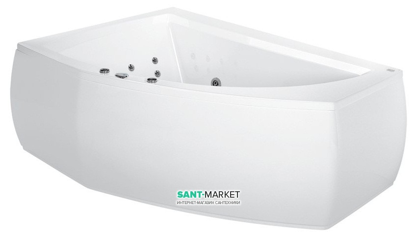 Панель для ванни PoolSpa Aquamarina фронтальна L ліва 175x100 см акрил білий PWOI410OP000000