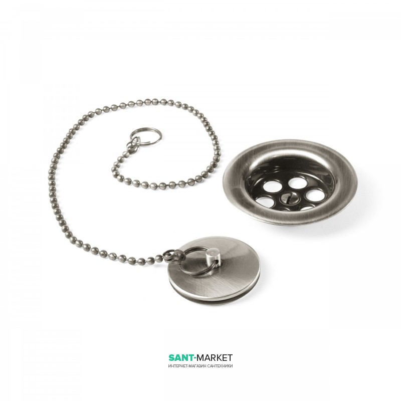 Слив с пробкой для раковины и биде Tres Ø 70 мм сталь 03474601AC