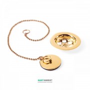 Слив с пробкой для раковины и биде Tres Ø 70 мм золото 03474601OR