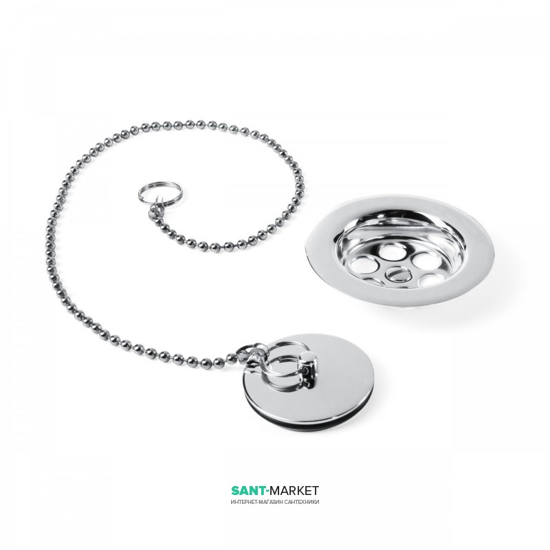 Слив с пробкой для раковины и биде Tres Ø 70 мм хром 03474601