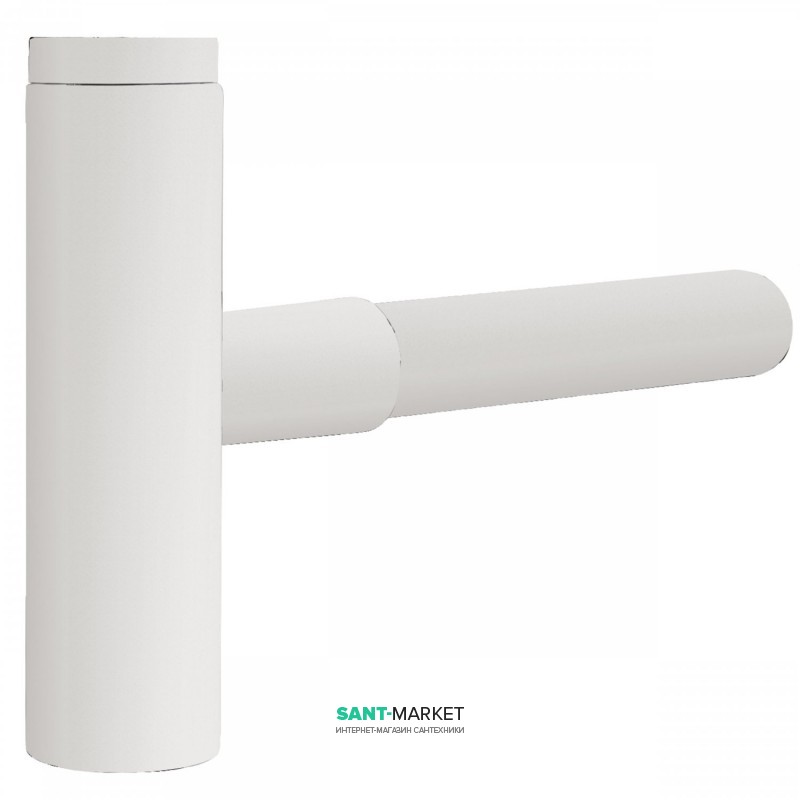 Сифон для раковини Tres телескопічний зі спідницею білий матовий 16110342BM