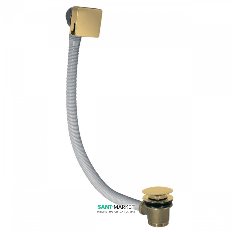 Слив для ванны Tres с переливом и наполнительным клапаном золото 03453440OR