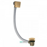 Слив для ванны Tres с переливом и наполнительным клапаном матовое золото 03453440OM