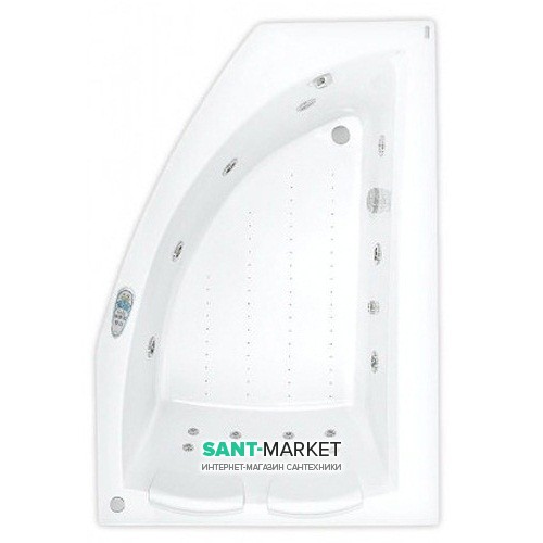 Ванна аэро- и гидромассажная акриловая PoolSpa Aquamarina 175х100 R правая система Smart 2 белый PHAI510ST2C0000