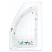 Ванна аеро- та гідромасажна акрилова PoolSpa Aquamarina 175х100 R права система Smart 2 + білий PHAI510ST2C1960