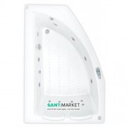 Ванна аеро- та гідромасажна акрилова PoolSpa Aquamarina 175х120 L ліва система Economy 2 білий PHAJ810SO2C0000