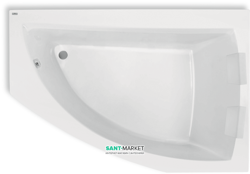 Ванна акриловая угловая PoolSpa коллекция Aquamarina 175х120 R правая с ножками белый PWAJ710ZS000000