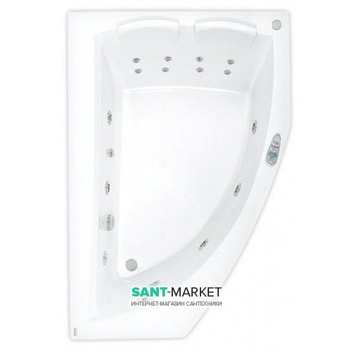 Ванна гидромассажная акриловая PoolSpa Aquamarina 175х100 R правая система Economy 1 белый PHAI510SO1C0000