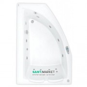 Ванна гідромасажна акрилова PoolSpa Aquamarina 175х120 L ліва система Smart 1 білий PHAJ810ST1C0000