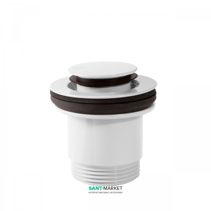 Донний клапан для раковини Tres Click-Clack білий 24284002BL