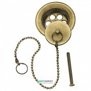 Злив з пробкою для раковини і біде Tres Ø 70 мм зістарена латунь 9134746051