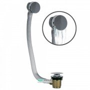 Злив для ванни Tres з переливом і наповнювальним клапаном хром 13453430