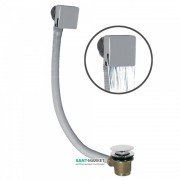 Злив для ванни Tres з переливом і наповнювальним клапаном хром 13453440