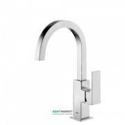 Змішувач для раковини Tres Cuadro Tres одноважільний з виливом 22х22 мм хром 106606