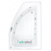 Ванна аеро- та гідромасажна акрилова PoolSpa Aquamarina 175х100 R права система Titanium білий PHAI510STTC0000