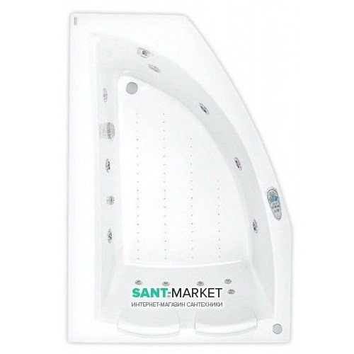 Ванна аэро- и гидромассажная акриловая PoolSpa Aquamarina 175х120 L левая система Smart 2 белый PHAJ810ST2C0000