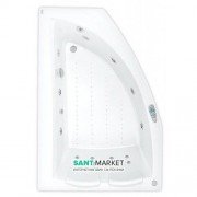 Ванна аеро- та гідромасажна акрилова PoolSpa Aquamarina 175х120 L ліва система Smart 2 білий PHAJ810ST2C0000