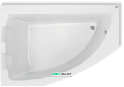 Ванна акрилова кутова PoolSpa колекція Aquamarina 175х120 L ліва з ніжками білий PWAJ810ZS000000