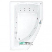 Ванна гидромассажная акриловая PoolSpa Aquamarina 175х100 R правая система Smart 1 белый PHAI510ST1C0000