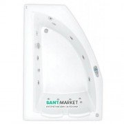 Ванна гідромасажна акрилова PoolSpa Aquamarina 175х120 L ліва система Economy 1 білий PHAJ810SO1C0000