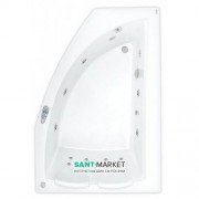 Ванна гідромасажна акрилова PoolSpa Aquamarina 175х120 R права система Economy 1 білий PHAJ710SO1C0000