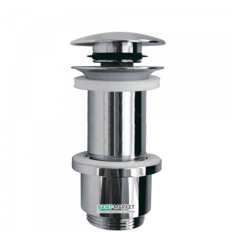 Донный клапан для деревянной раковины Tres герметичный Click-Clack хром 13494110