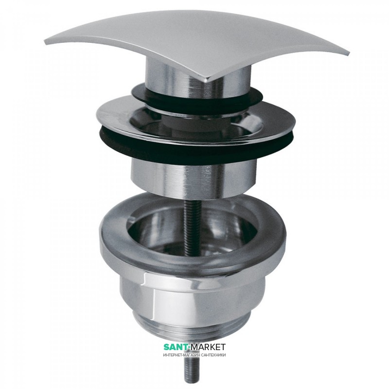 Донный клапан для раковины Tres Simple-Rapid Click-Clack хром 107940