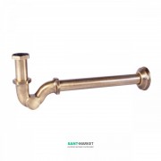 Сифон для раковины Tres изогнутый шарнирный с регистром состаренная латунь 03463820LV