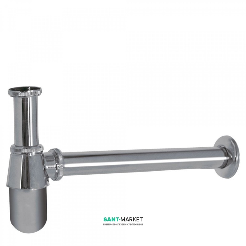 Сифон для раковини Tres з інспекційним люком хром 13463430