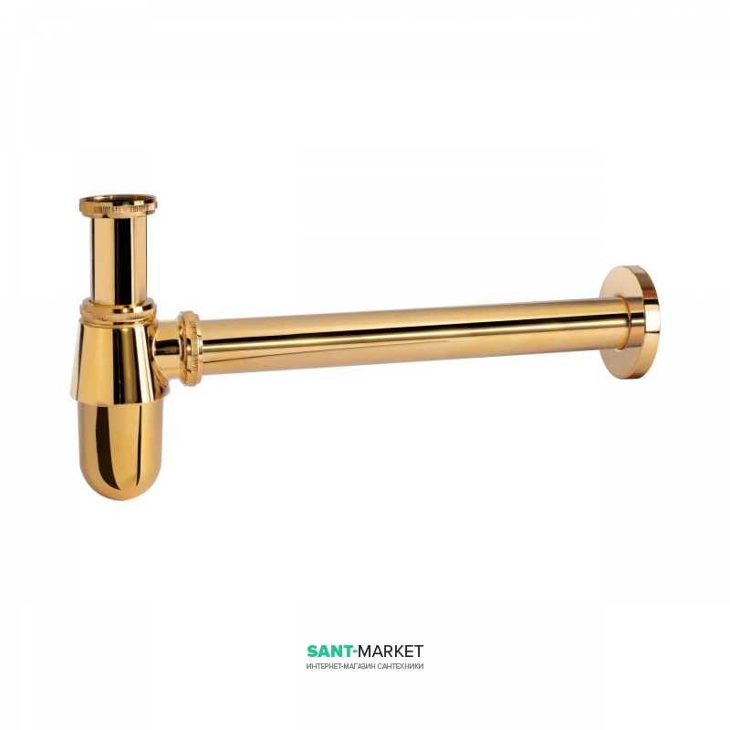 Сифон для раковины Tres с инспекционным люком золото 03463430OR