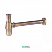 Сифон для раковины Tres с инспекционным люком состаренная латунь 03463430LV