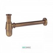 Сифон для раковины Tres с инспекционным люком состаренная латунь матовая 03463430LM