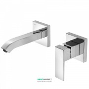 Змішувач для раковини Tres Cuadro Tres настінний одноважільний хром 00620010