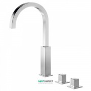 Смеситель для ванной Tres Cuadro Tres двухвентильный монтаж на борт ванны хром 00810504