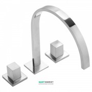 Смеситель для ванной Tres Cuadro Tres двухвентильный монтаж на борт ванны хром 00810501