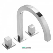 Смеситель для ванной Tres Cuadro Tres двухвентильный монтаж на борт ванны хром 00810502