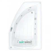 Ванна аеро- та гідромасажна акрилова PoolSpa Aquamarina 175х120 R права система Smart 2 білий PHAJ710ST2C0000