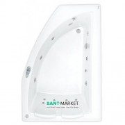 Ванна гідромасажна акрилова PoolSpa Aquamarina 175х120 R права система Smart 1 білий  PHAJ710ST1C0000