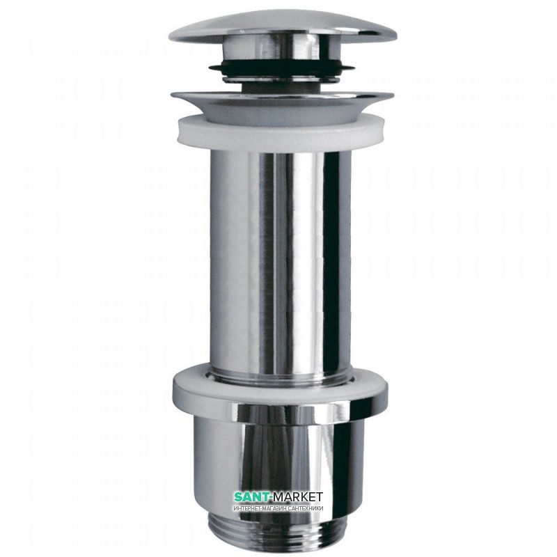 Донний клапан для дерев'яної раковини Tres герметичний Click-Clack хром 13494210