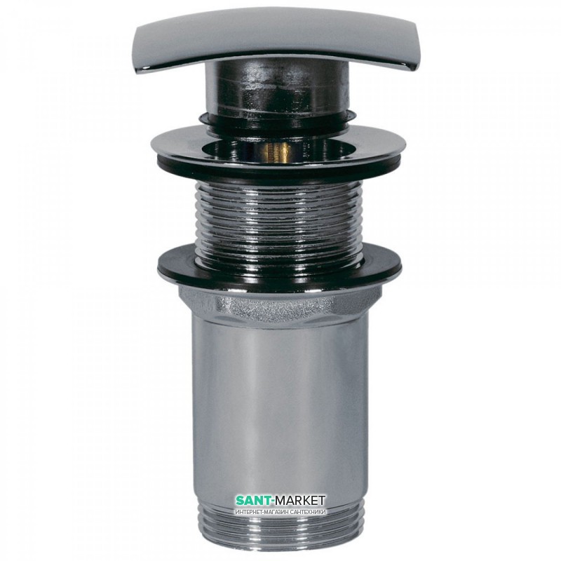 Донный клапан для раковины Tres без водослива Click-Clack хром 13434120