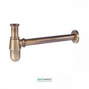 Сифон для раковины Tres с инспекционным люком состаренная латунь 03463430LV