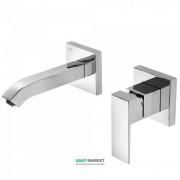 Змішувач для раковини Tres Cuadro Tres настінний одноважільний хром 00620010