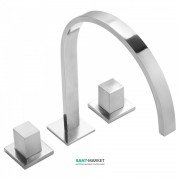 Змішувач для ванної Tres Cuadro Tres двовентильний монтаж на борт ванни хром 00810501