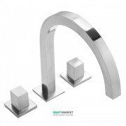 Змішувач для ванної Tres Cuadro Tres двовентильний монтаж на борт ванни хром 00810502