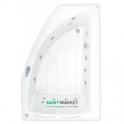 Ванна аеро- та гідромасажна акрилова PoolSpa Aquamarina 175х120 R права система Smart 2 + білий PHAJ710ST2C1960