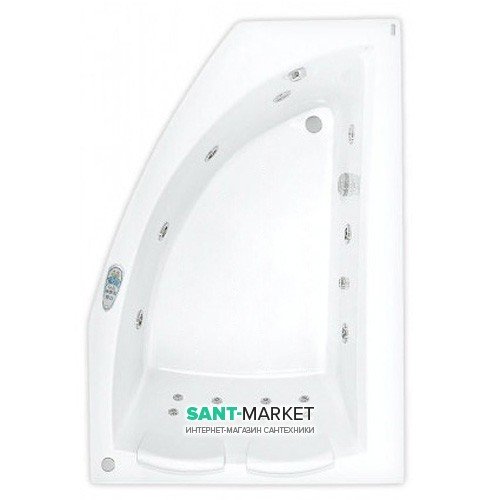 Ванна гидромассажная акриловая PoolSpa Aquamarina 175х120 R правая система Smart 1 белый PHAJ710ST1C0000