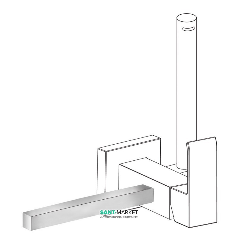 Держатель для полотенец Tres Cuadro Tres встраиваемый хром 03412402