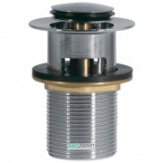 Донный клапан для раковины Tres с водосливом Click-Clack хром 13454190