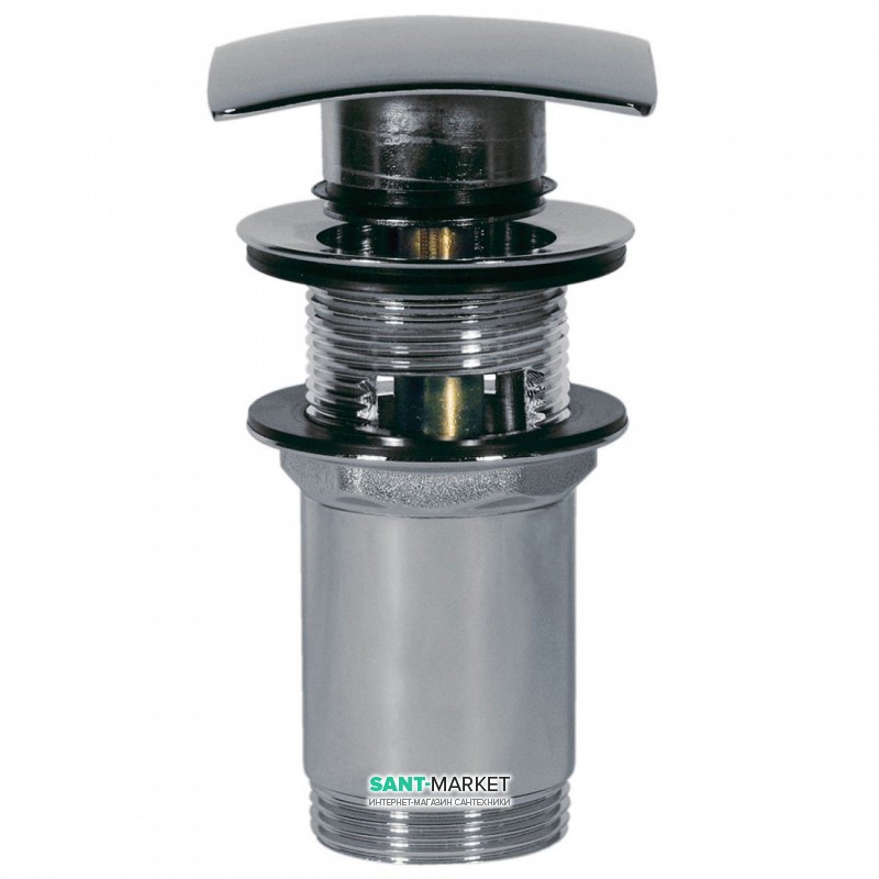 Донный клапан для раковины Tres с водосливом Click-Clack хром 13434020