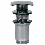 Донный клапан для раковины Tres с водосливом Click-Clack хром 13434020